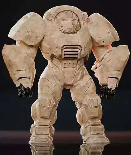 Sci Fi Armored Mech Suit  25cm 3D Print Figure
