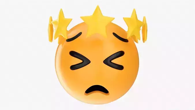 Emoji 100 Tired with star shaped tiara
