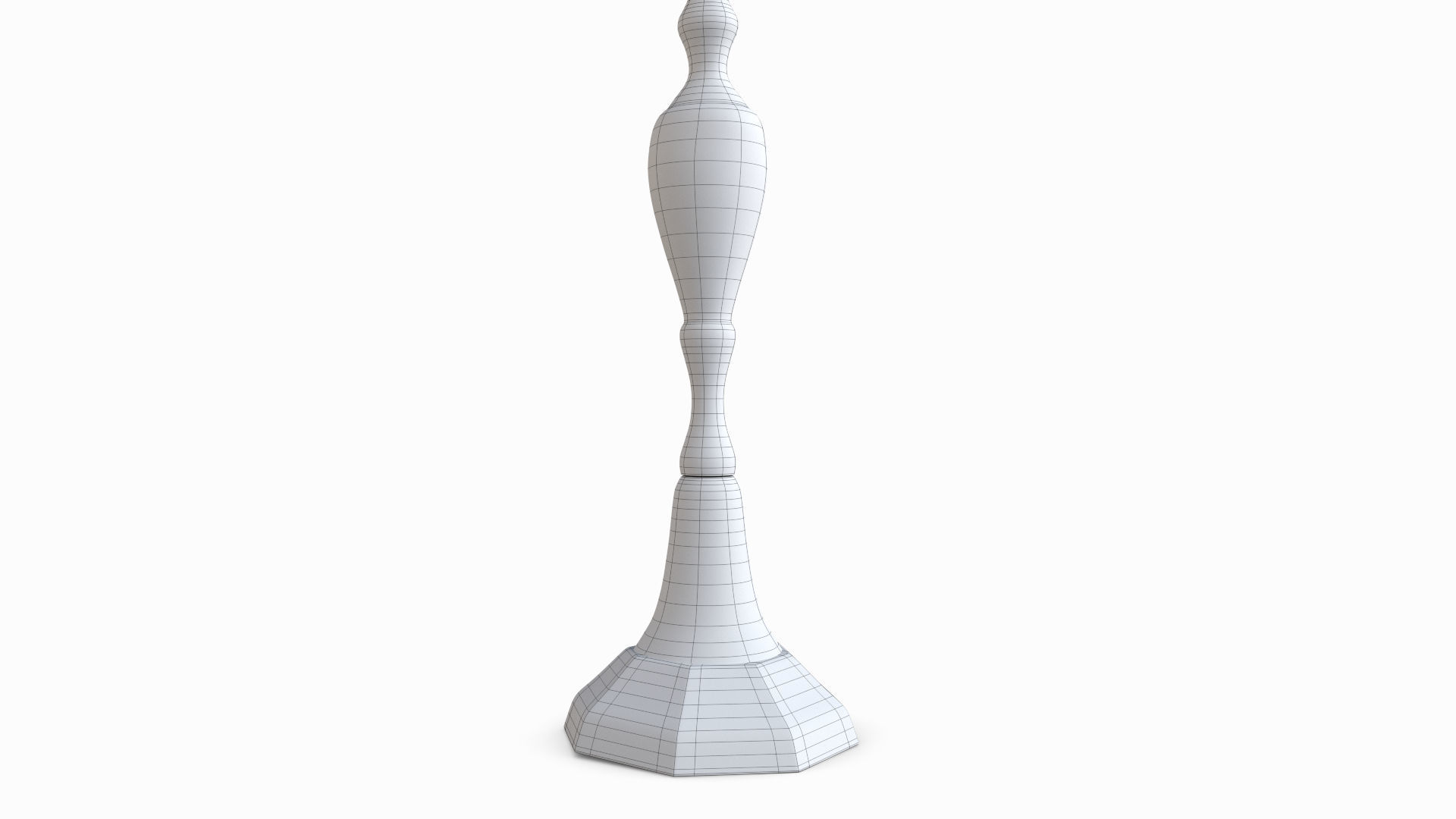 Candlestick brass in style of person 3D model_11