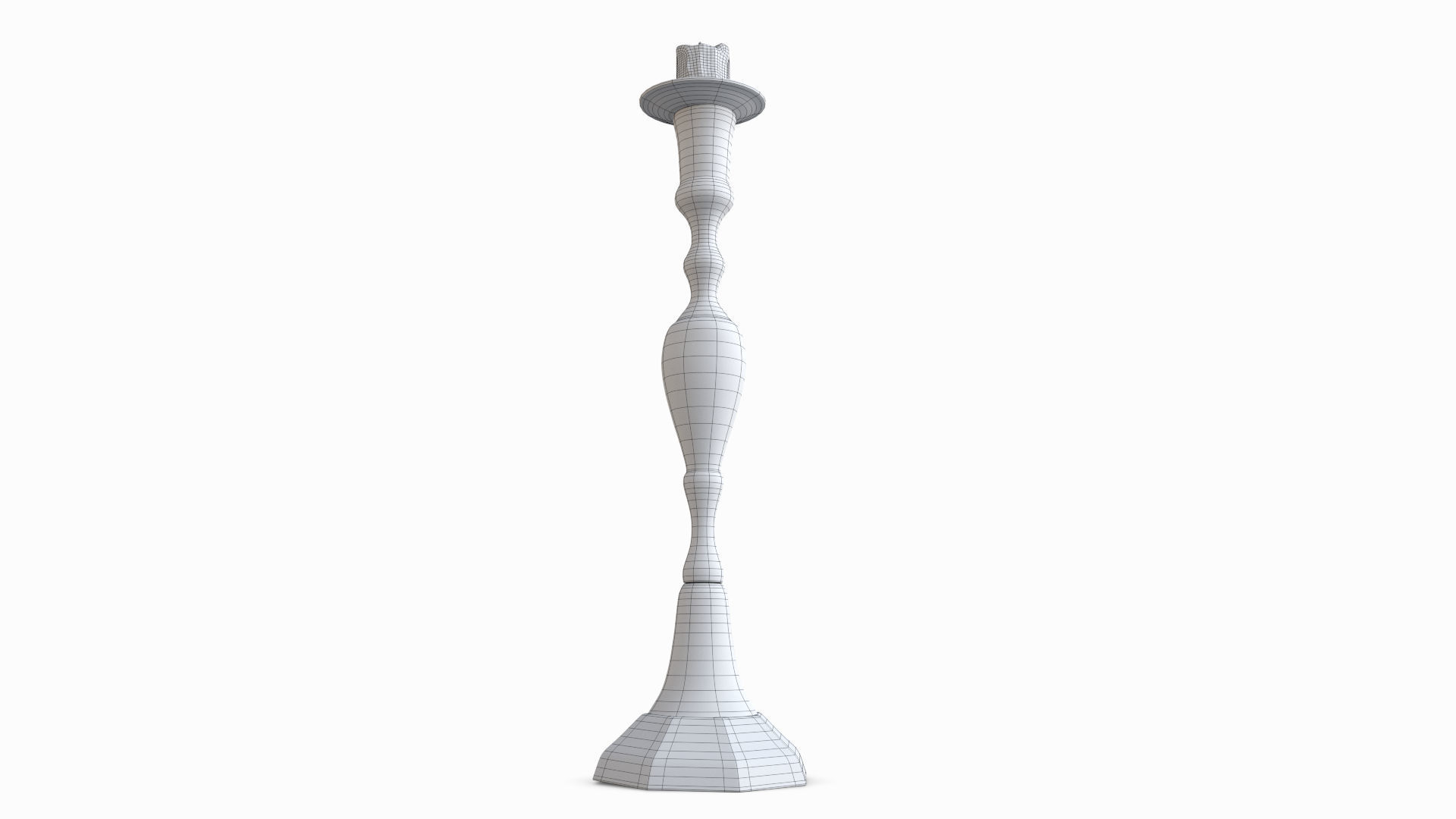 Candlestick brass in style of person 3D model_8