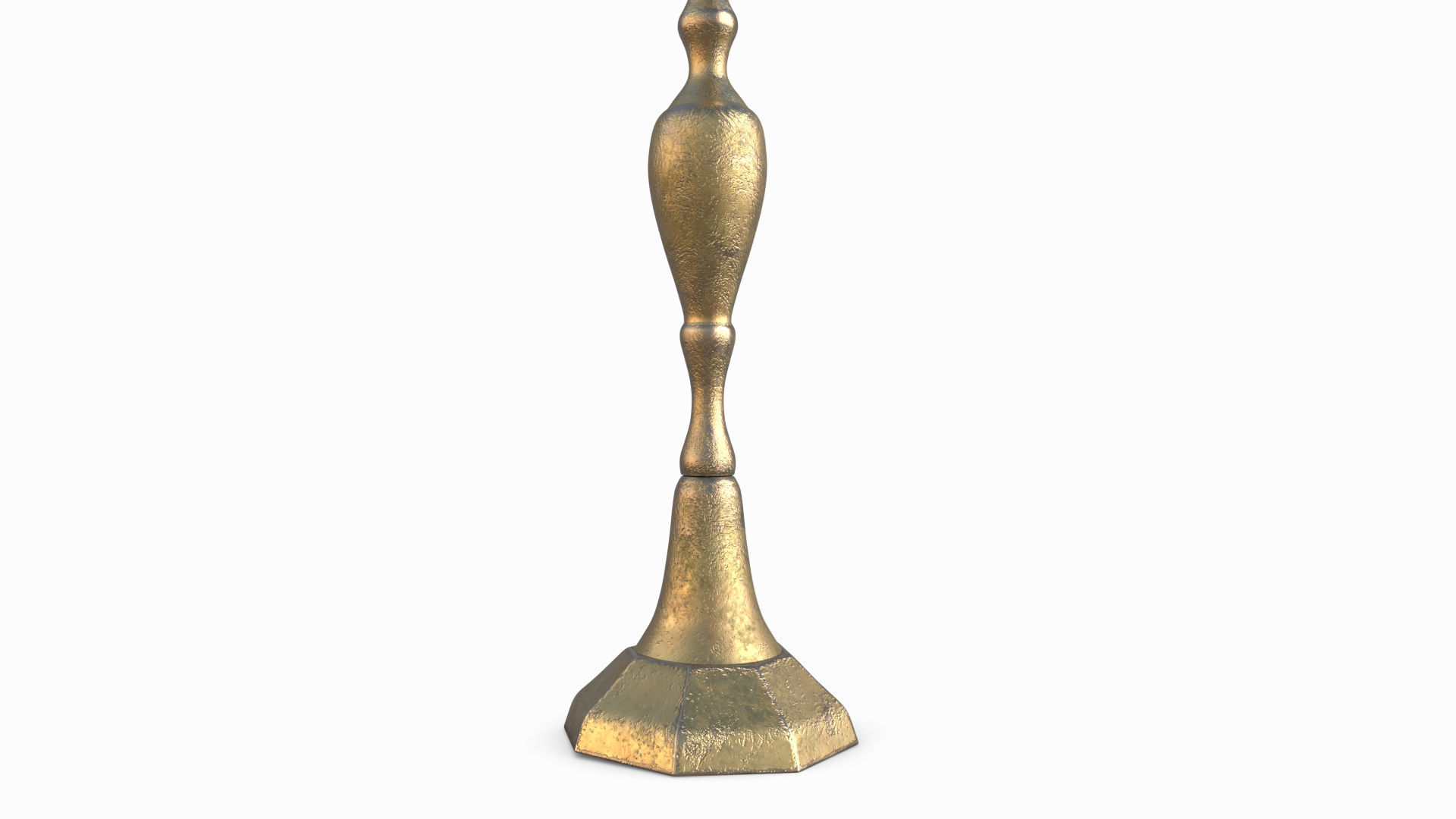 Candlestick brass in style of person 3D model_5
