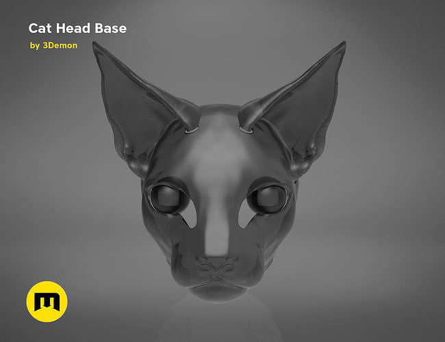 Cat head base 3D print model