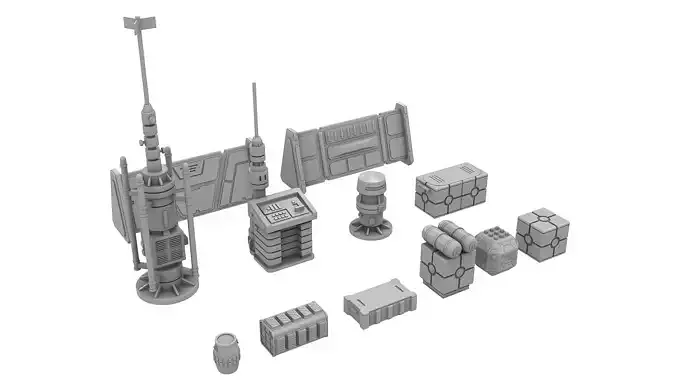 Terrain Pack 01 for Star Wars Legion 3D print model
