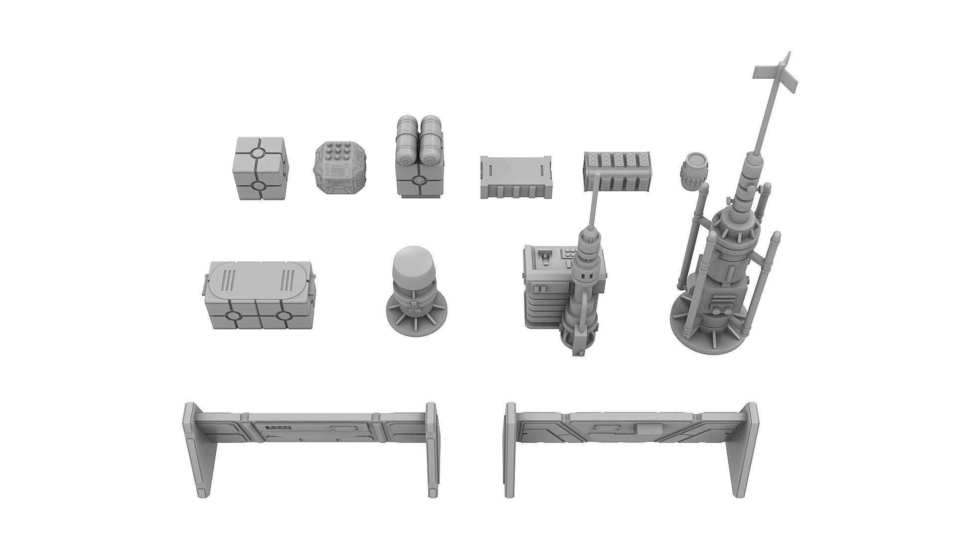 Terrain Pack 01 for Star Wars Legion 3D print model_3