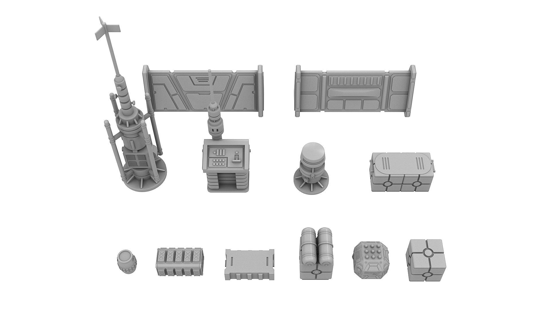 Terrain Pack 01 for Star Wars Legion 3D print model_2