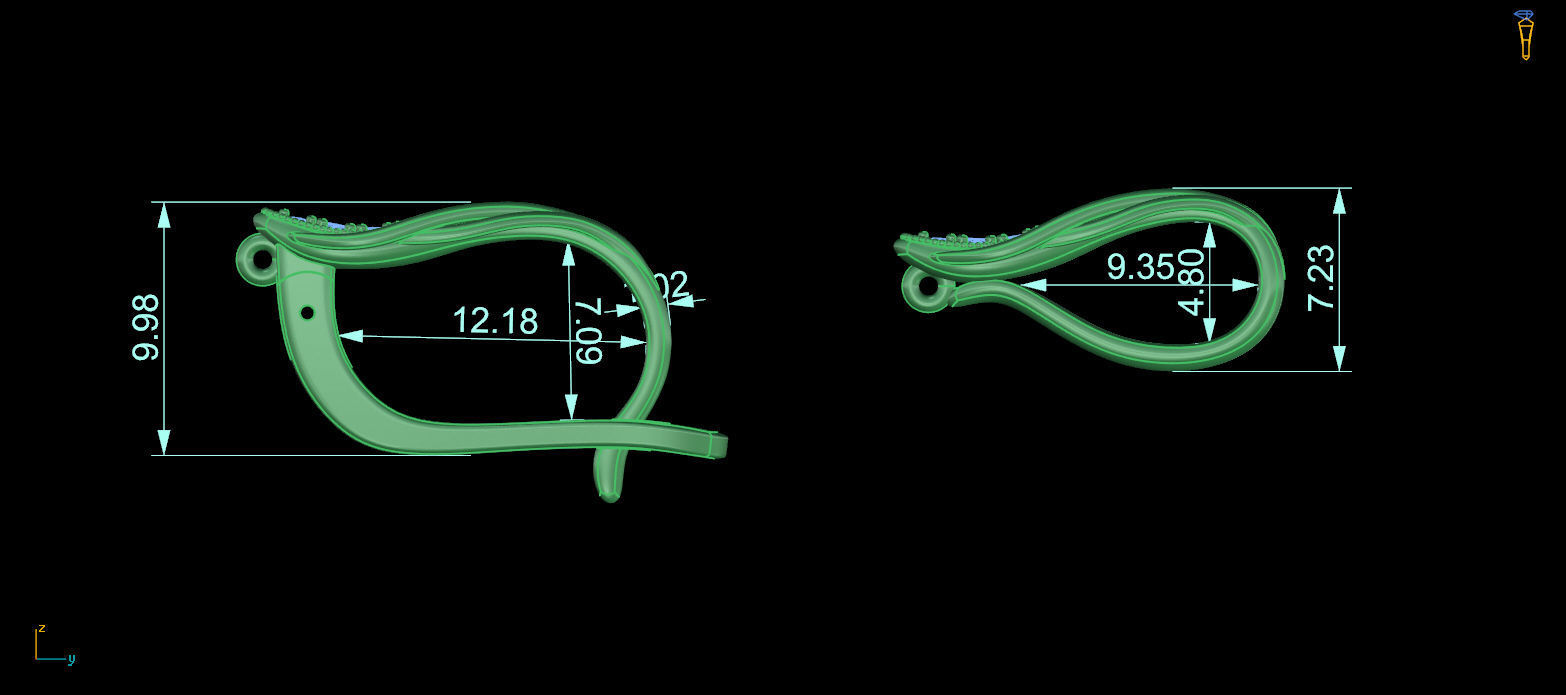 lock for earrings 7 and suspension eyelet 3D print model_7