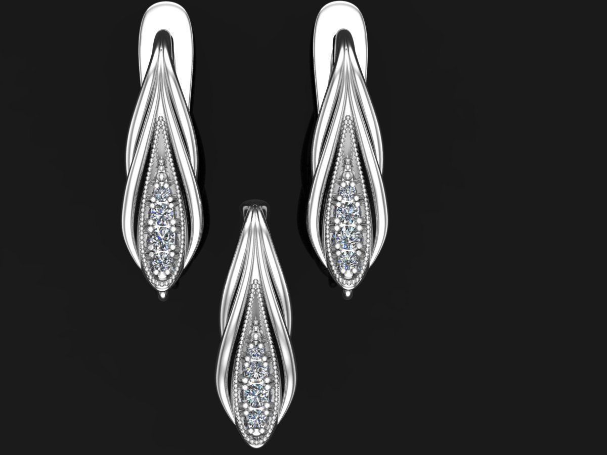 lock for earrings 7 and suspension eyelet 3D print model_3