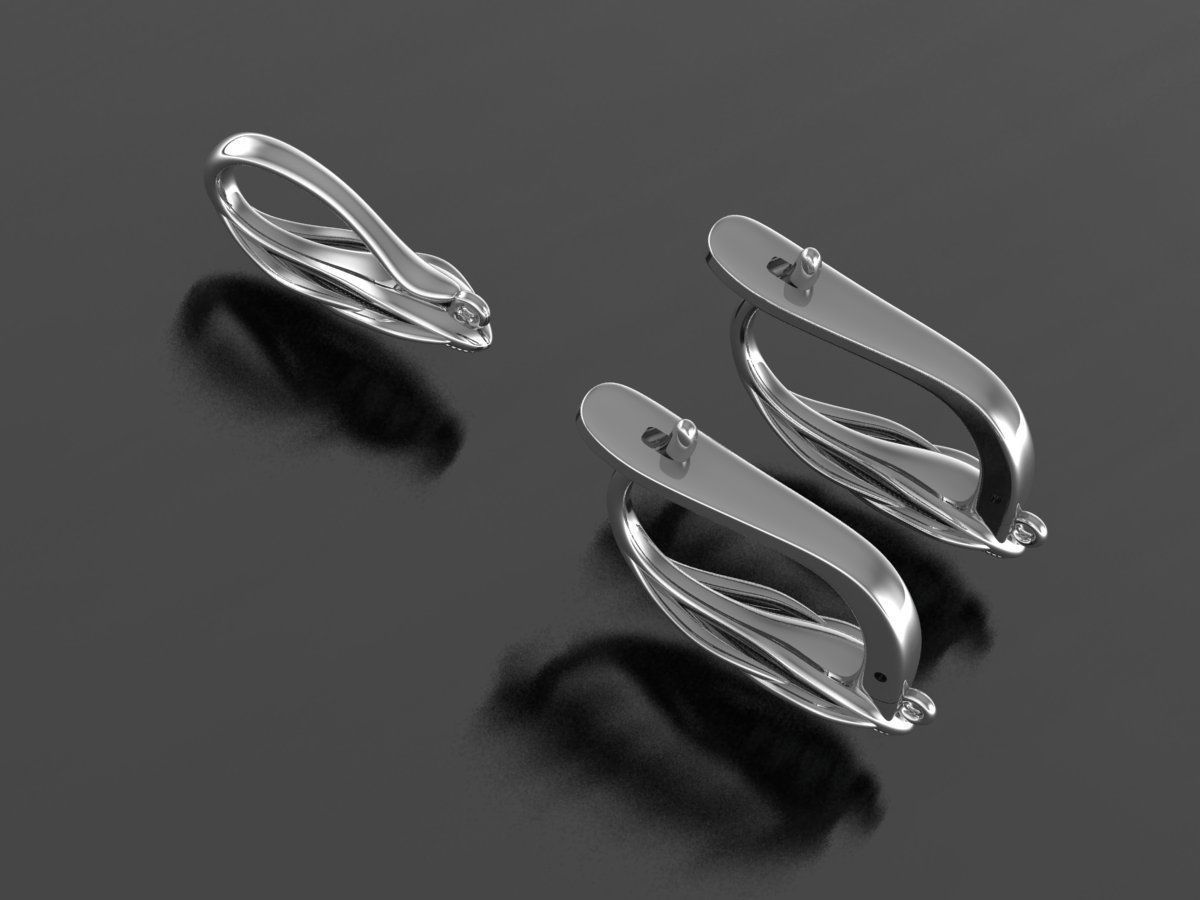 lock for earrings 7 and suspension eyelet 3D print model_2