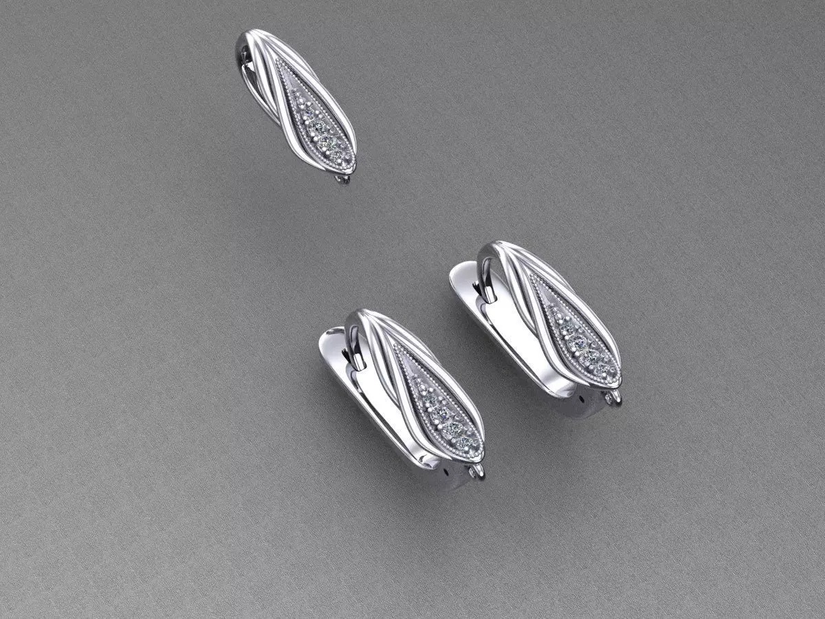 lock for earrings 7 and suspension eyelet 3D print model_0