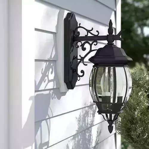 Gillian Beveled Glass Outdoor Wall Lantern - 3 Colour