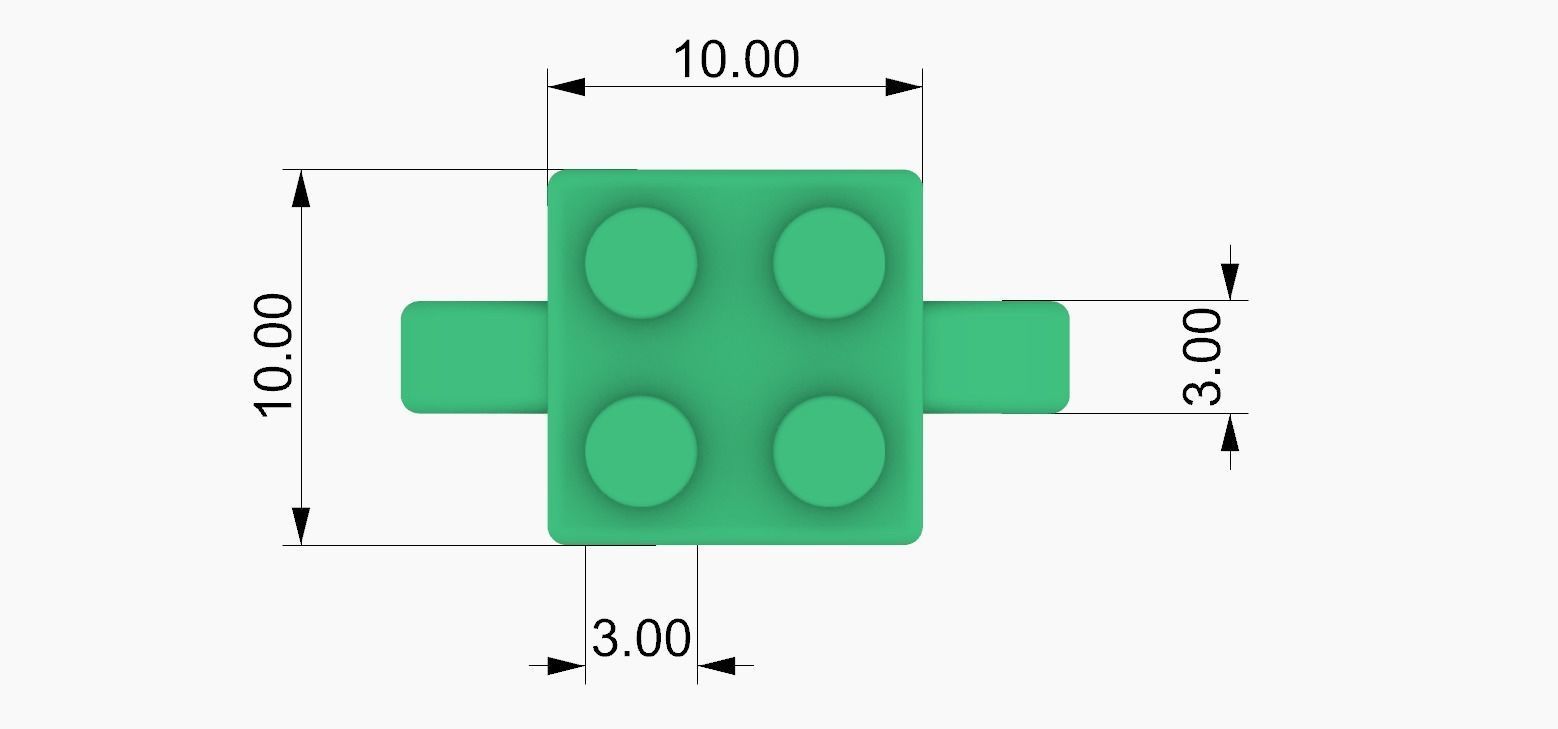  LEGO ring 3D print model_4