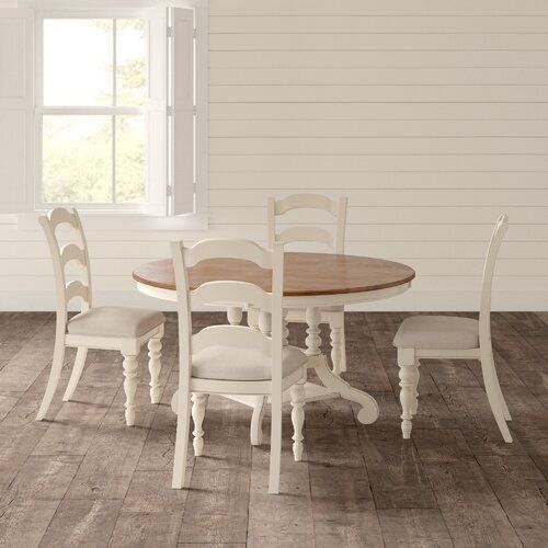 Dalton Extendable Pine Solid Wood Dining Set 3D model_21