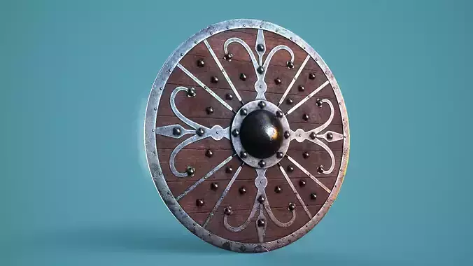 Viking Shield Low-poly 3D model