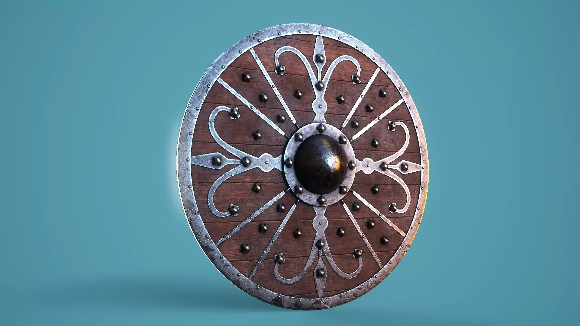 Viking Shield Low-poly 3D model