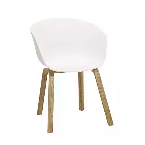 Weiss Plastic Arm Chair in White