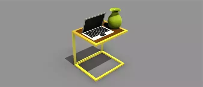 laptop table with portfolio and laptop