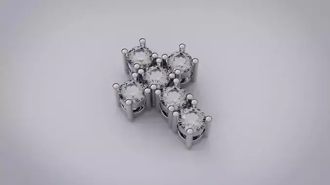 Cross with diamonds