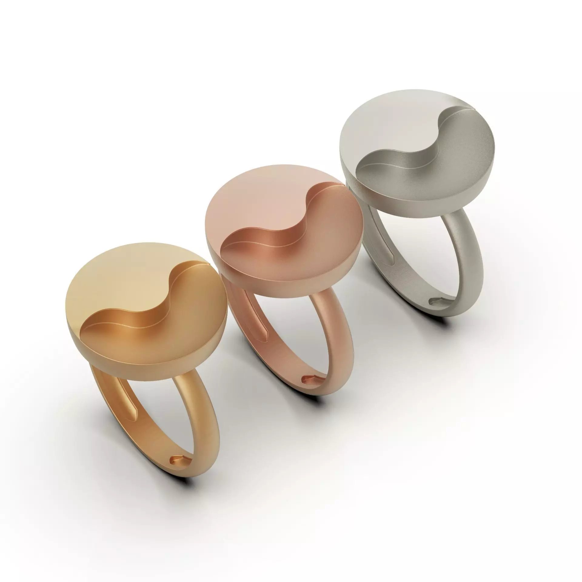Gold ring Matte and glossy 3D print model_0
