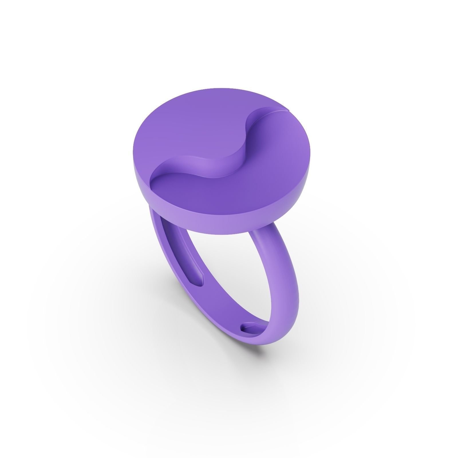 Gold ring Matte and glossy 3D print model_1