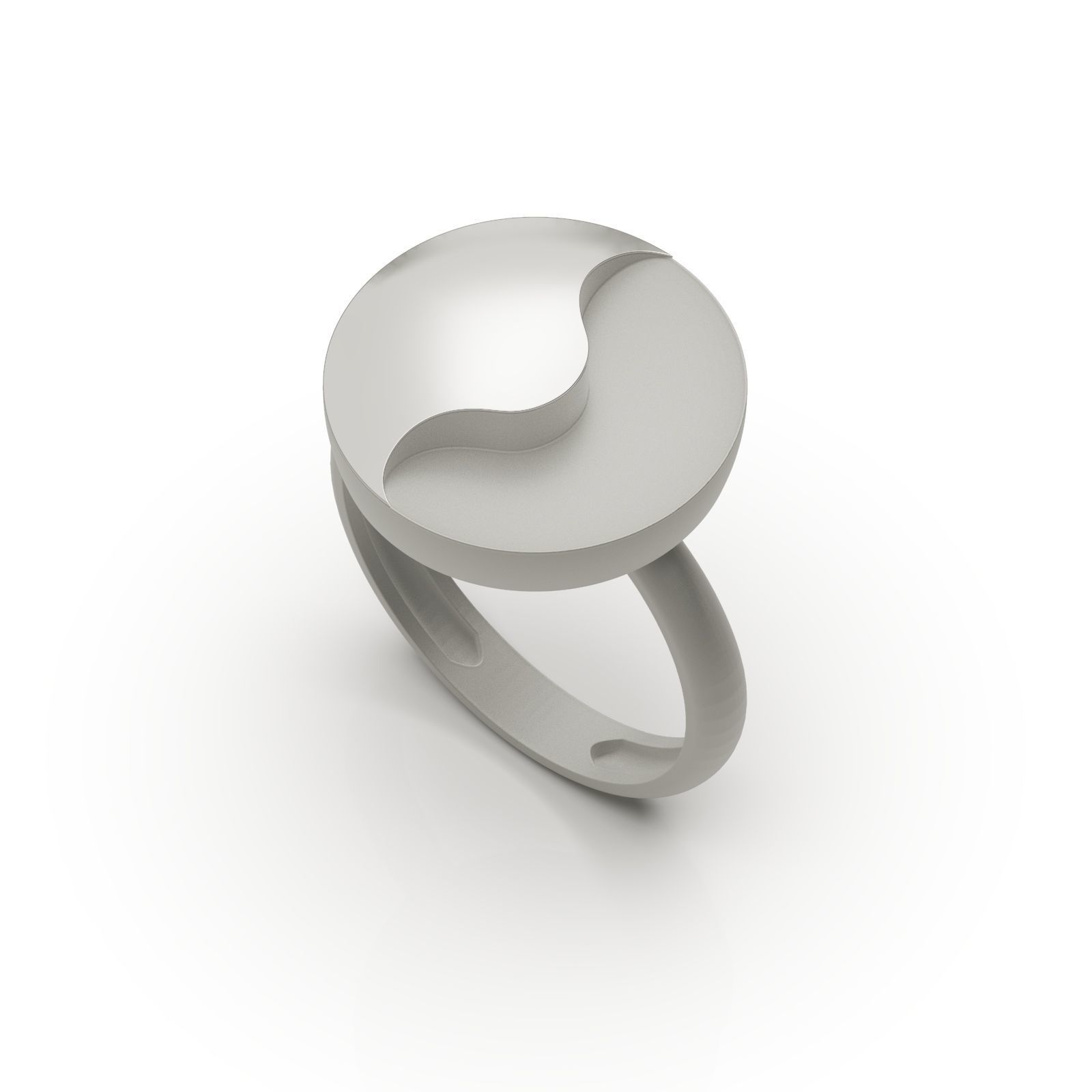 Gold ring Matte and glossy 3D print model_4