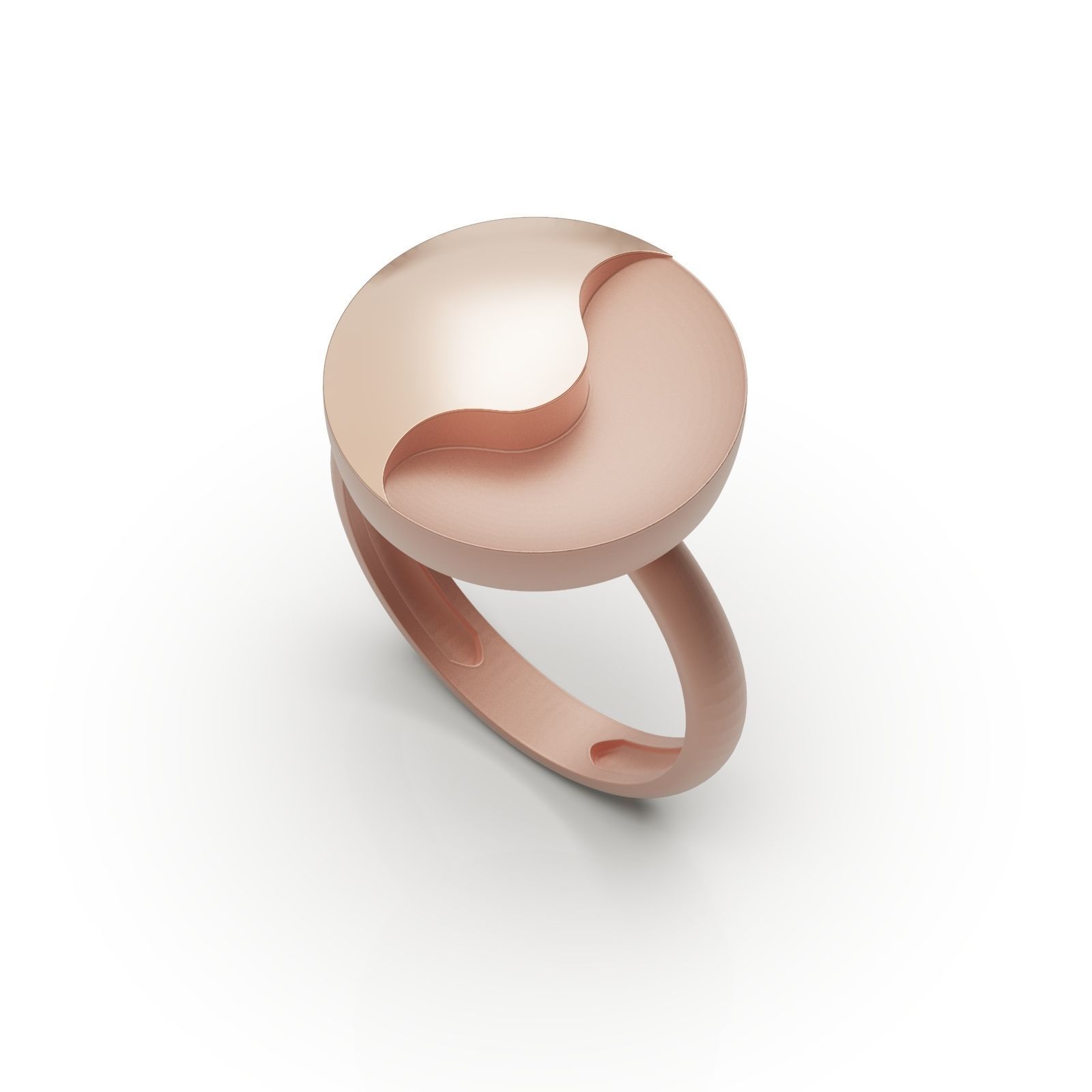 Gold ring Matte and glossy 3D print model_2