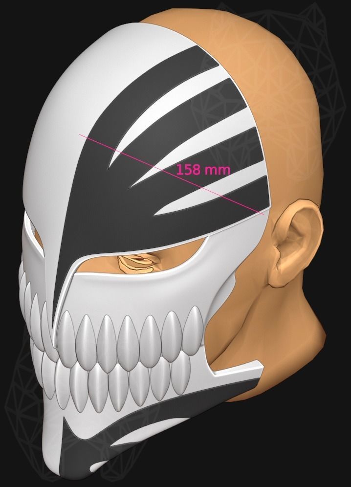 Ichigo Hollow Mask 3D print model_10