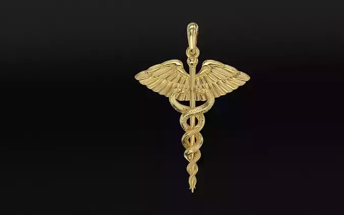 New caduceus pendant