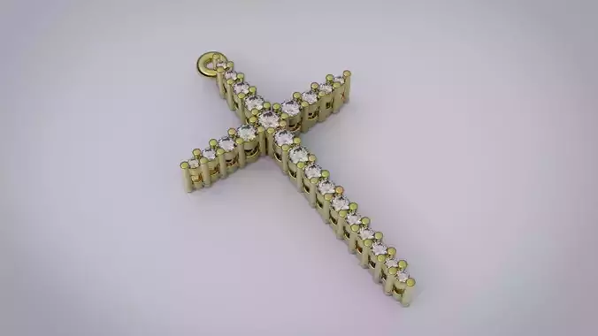 Cross with diamonds