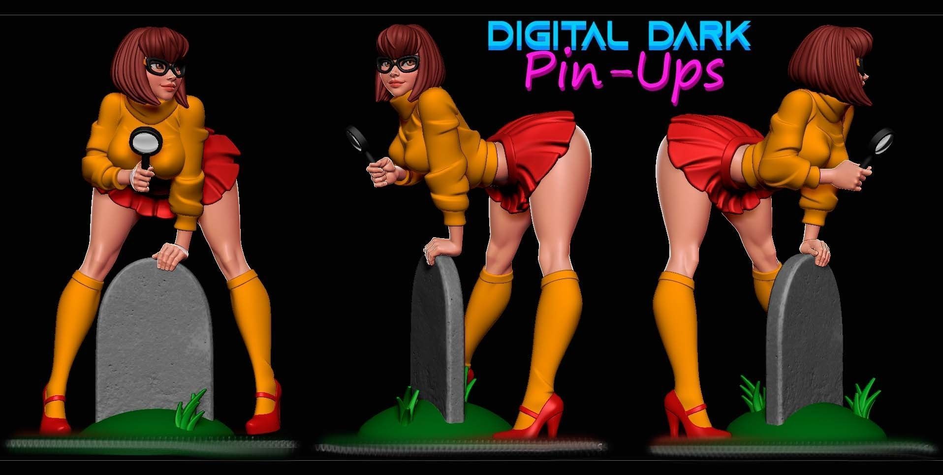 Velma with two NSFW versions and Miniatures 100mm with NSFW  3D print model_12