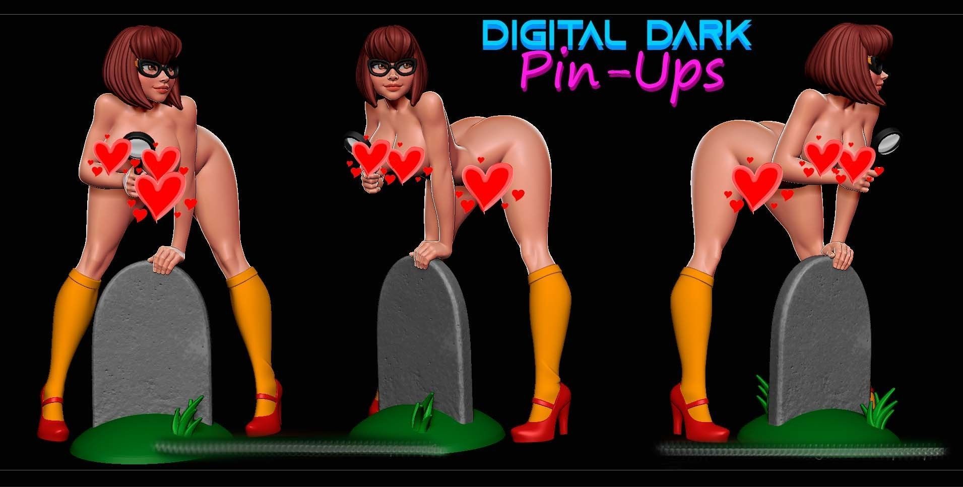 Velma with two NSFW versions and Miniatures 100mm with NSFW  3D print model_16