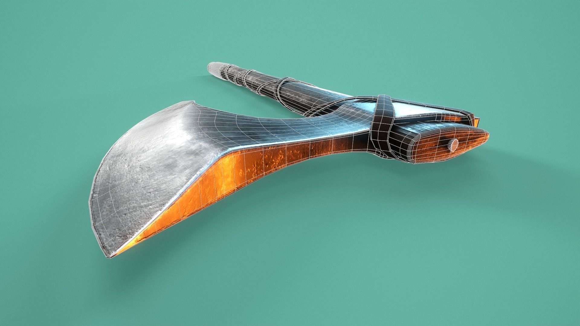 Viking Axe Low-poly 3D model_10