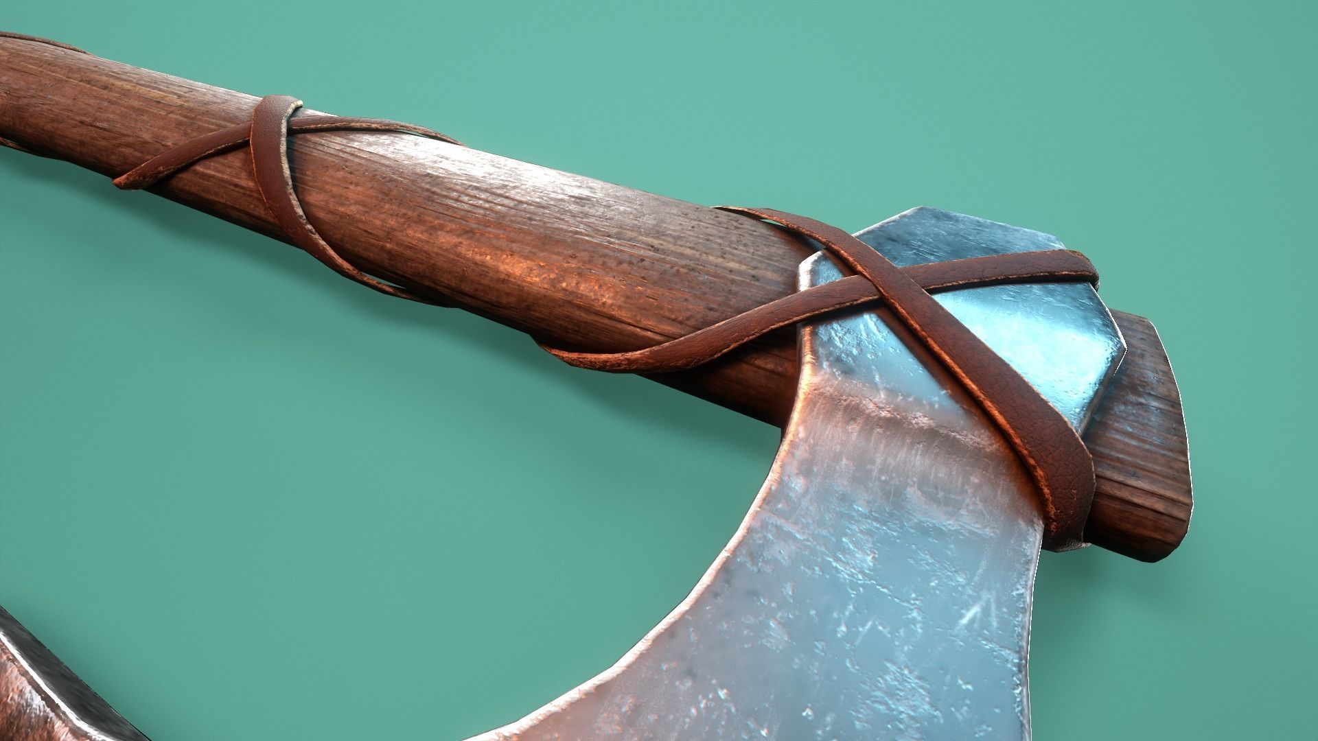 Viking Axe Low-poly 3D model_2