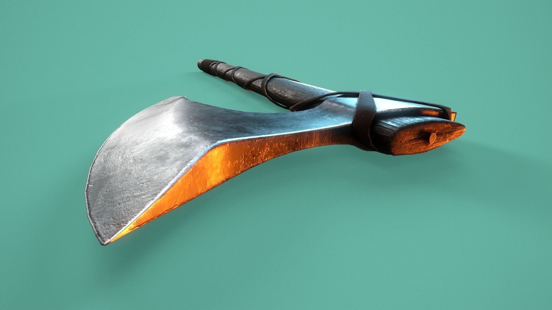 Viking Axe Low-poly 3D model_3