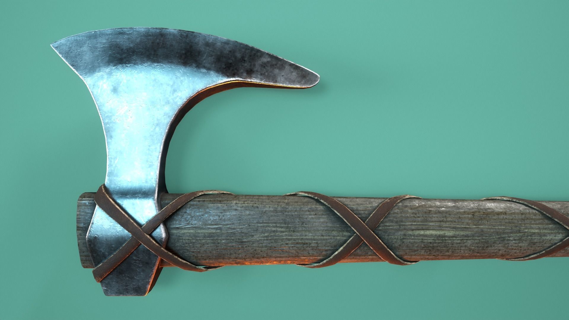 Viking Axe Low-poly 3D model_5