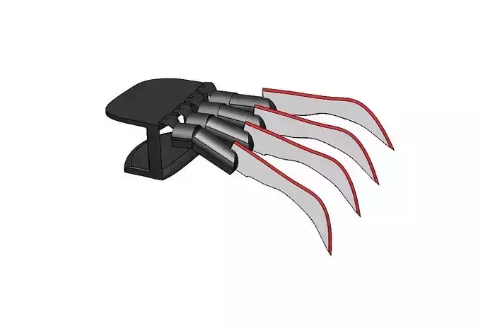 KNIFE FINGER FREDDY KRUEGER CLAWS 3D print model KNIFE FINGER FREDDY KRUEGER CLAWS 3D print model