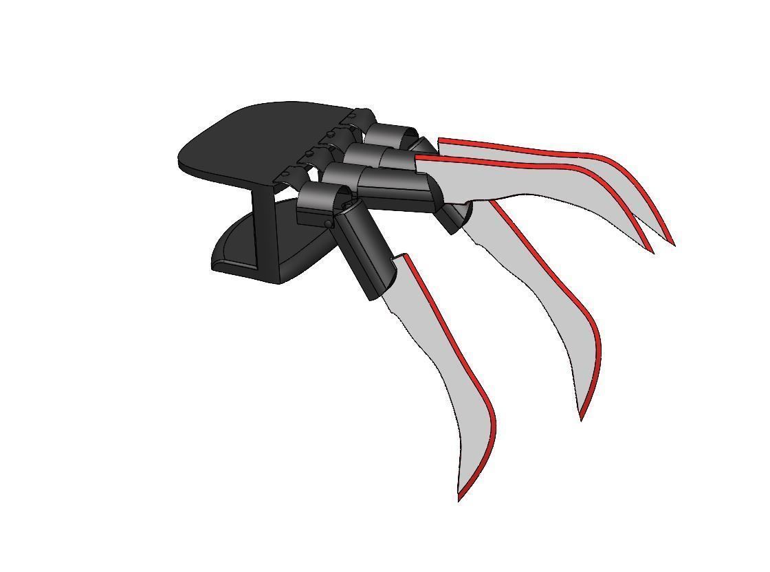 KNIFE FINGER FREDDY KRUEGER CLAWS 3D print model_1
