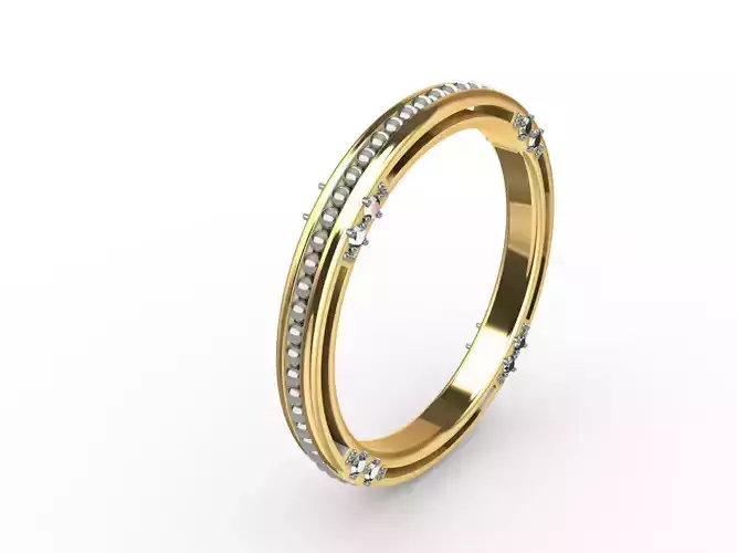 Milgrain duotone ring