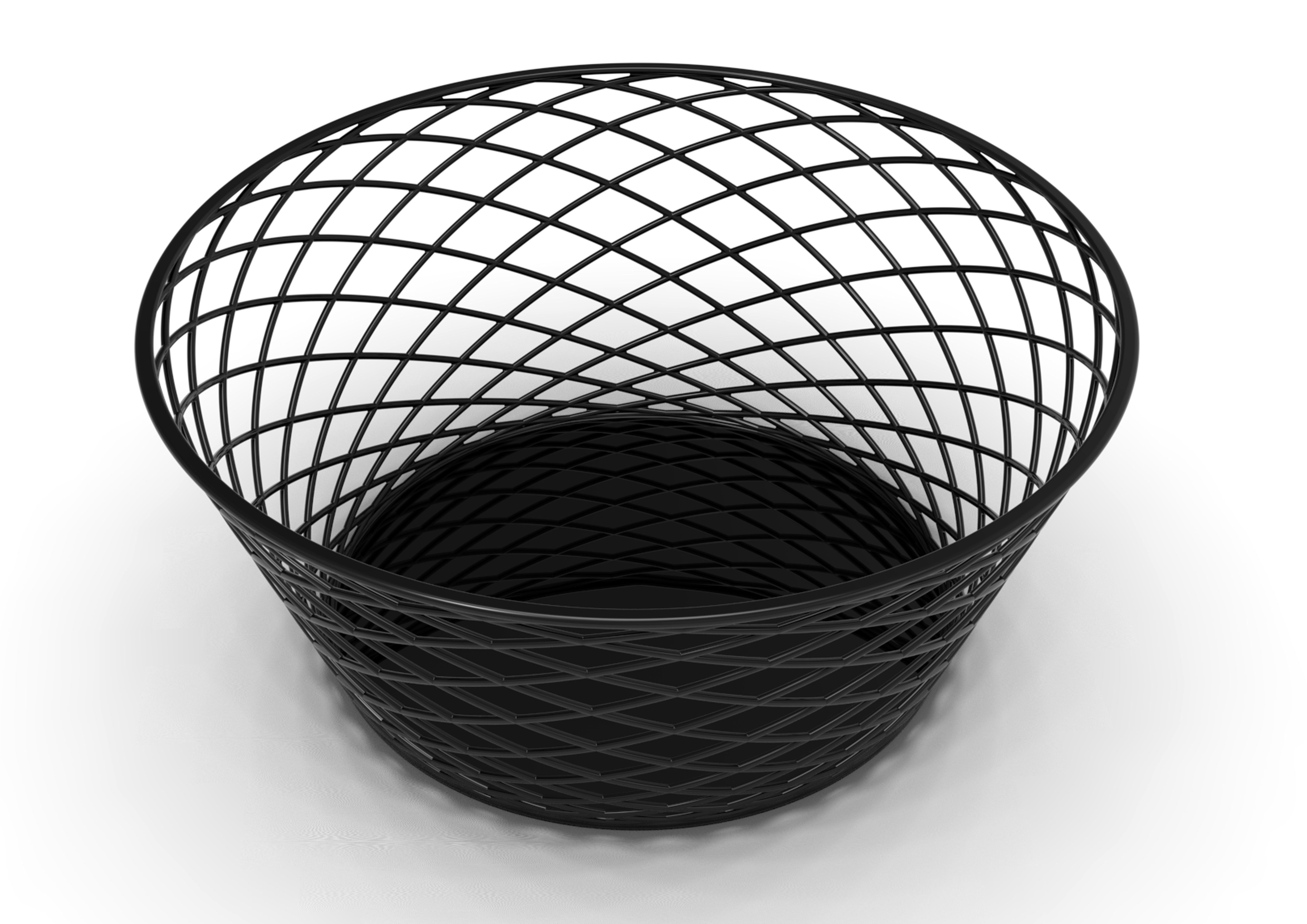 d box wire basket 3D model_1