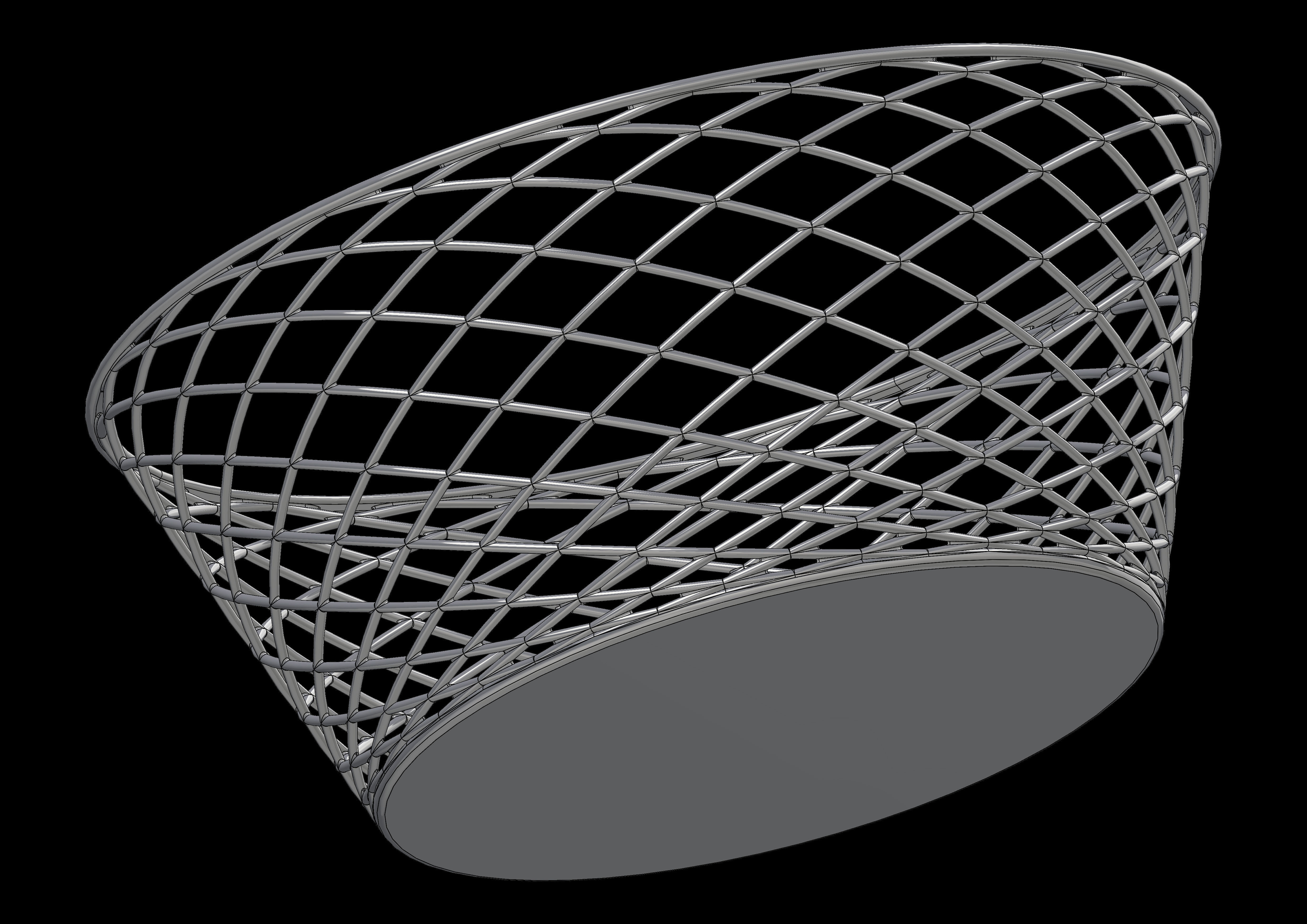 d box wire basket 3D model_6