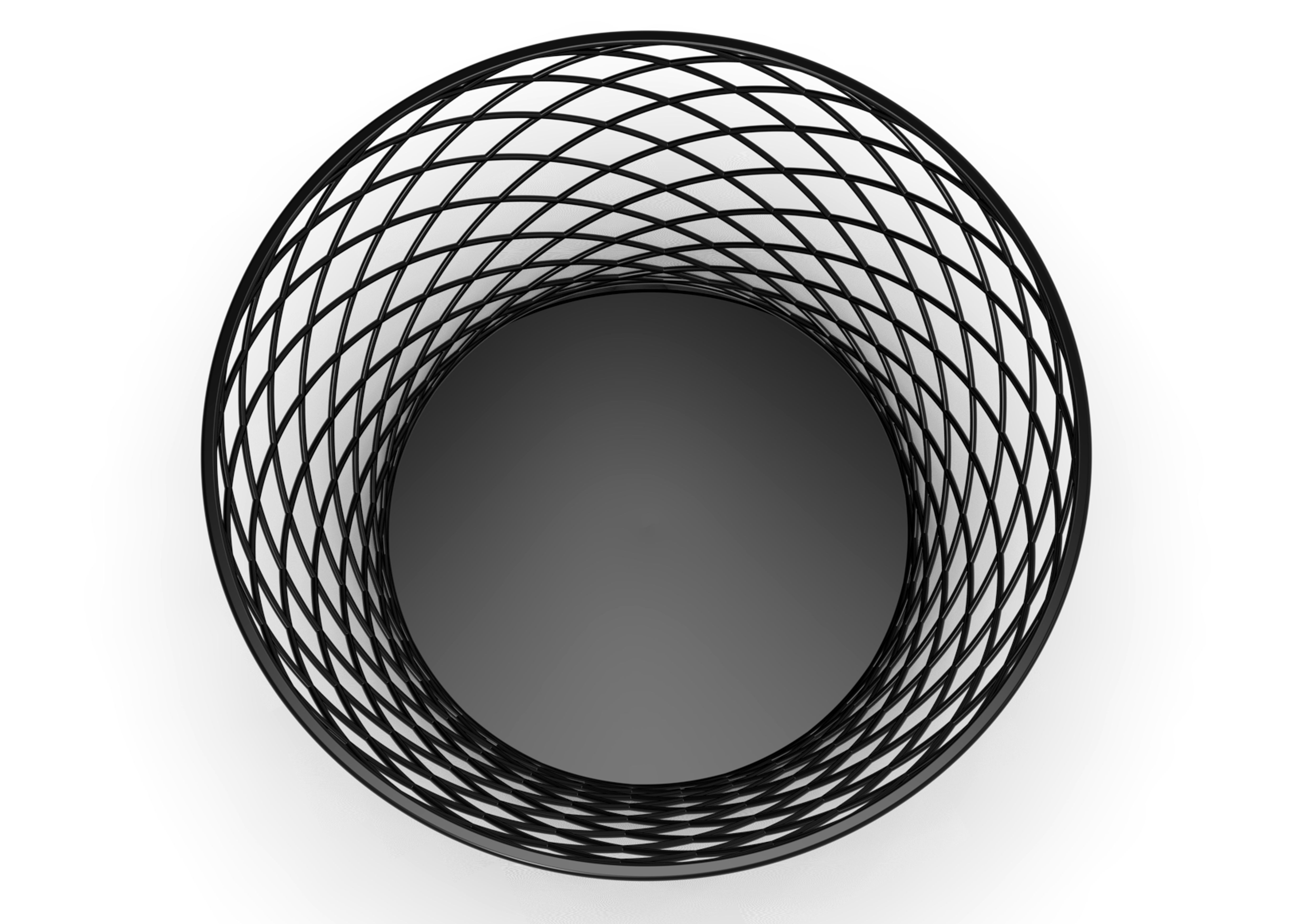 d box wire basket 3D model_2