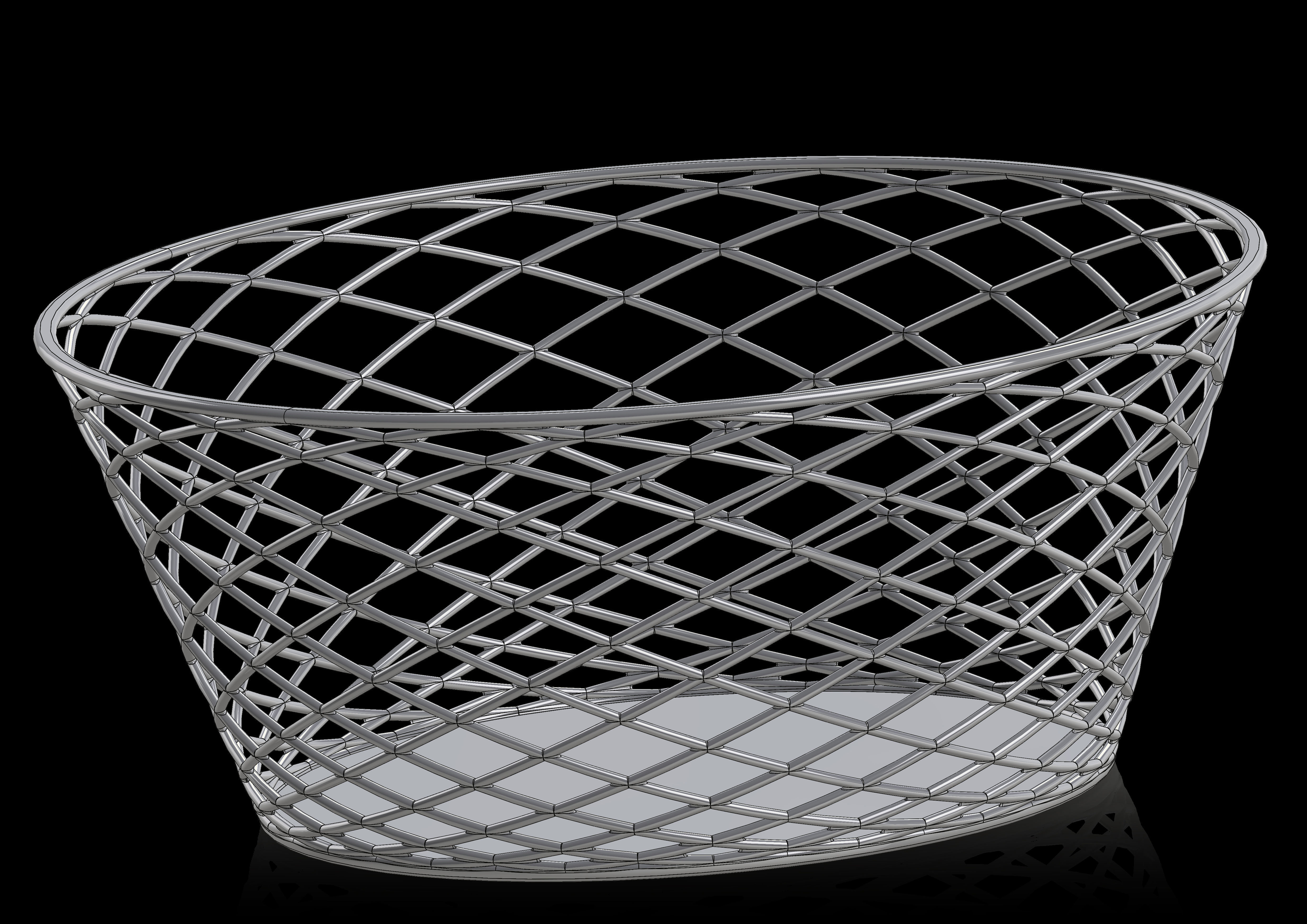 d box wire basket 3D model_4