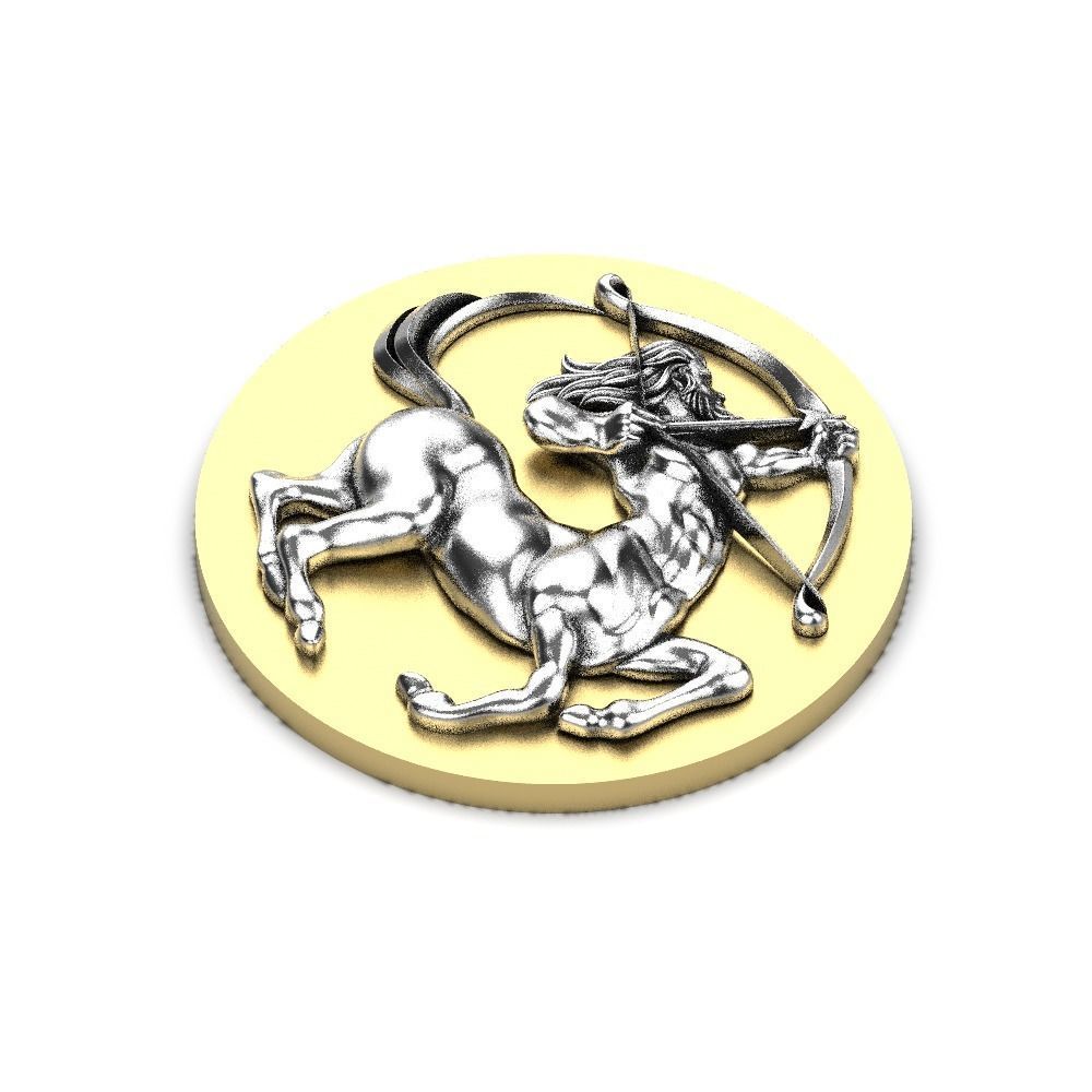 Sagittarius zodiac charm 3D print model_8