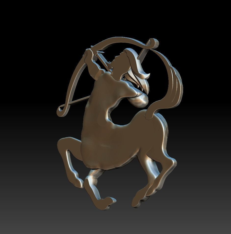 Sagittarius zodiac charm 3D print model_21