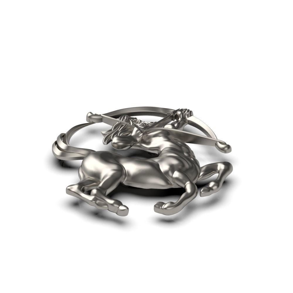 Sagittarius zodiac charm 3D print model_6