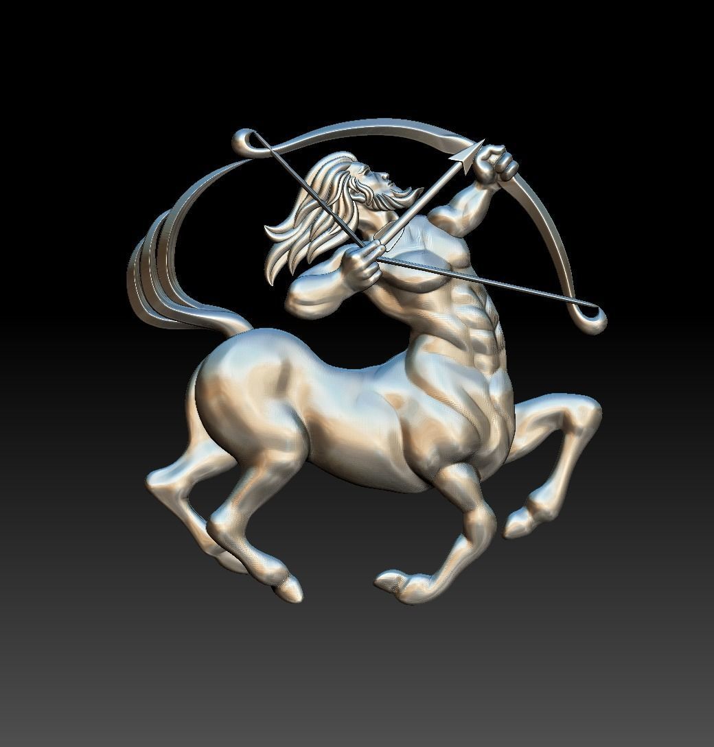 Sagittarius zodiac charm 3D print model_20