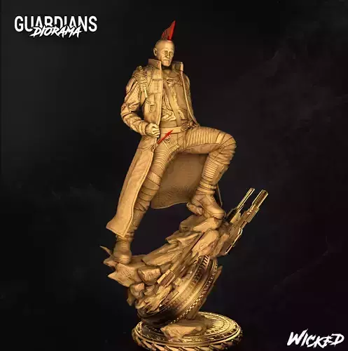 Wicked Marvel Yondu Sculpture Tested and ready for 3d printing