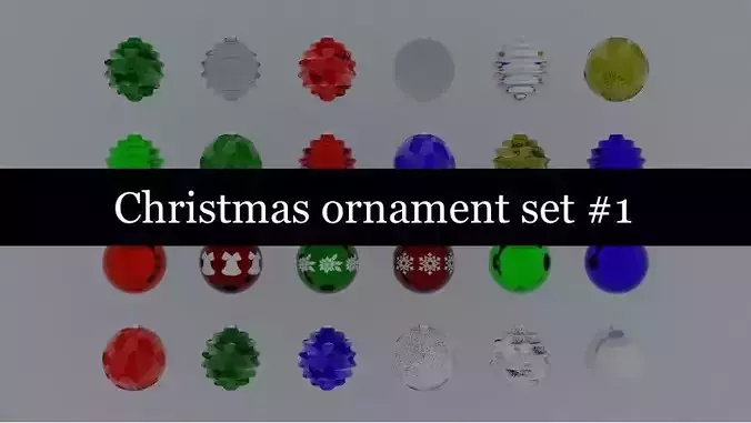 Holiday Christmas ornament set