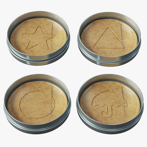 Dalgona candy Squid Game 3D model