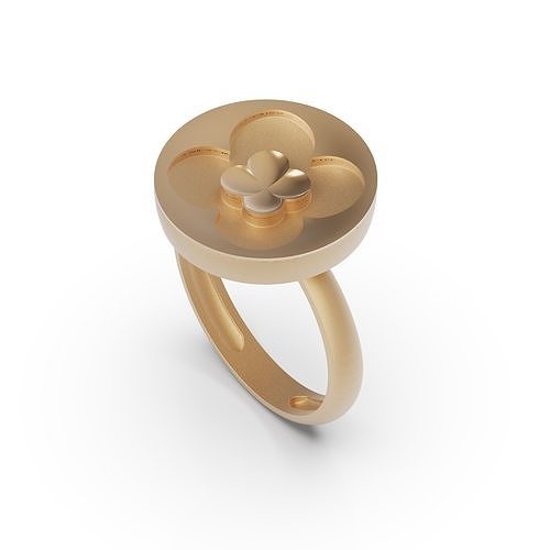 Gold ring 2 Matte and glossy 3D print model