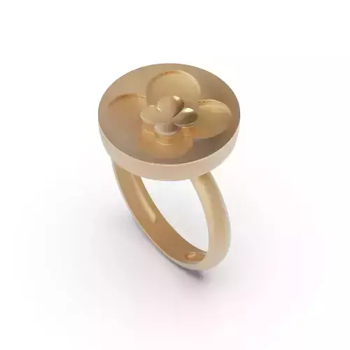 Gold ring 2 Matte and glossy 3D print model